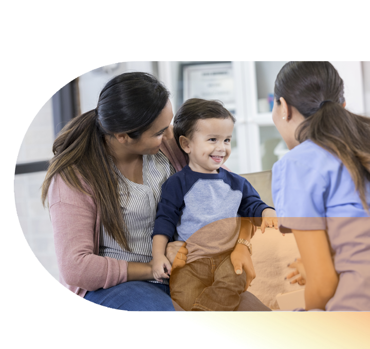 Masked patient with doctor 